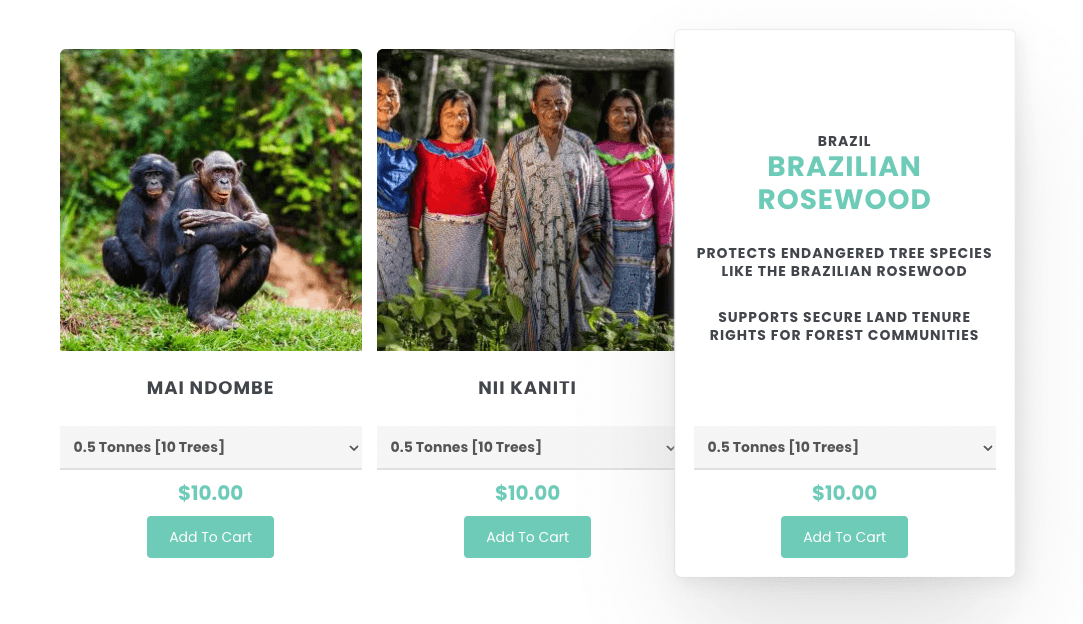 Stand For Trees shopping cart